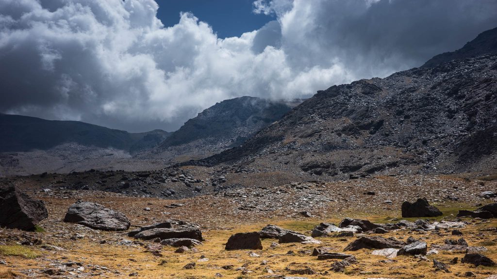 Storm approaching in the Sierra Nevada