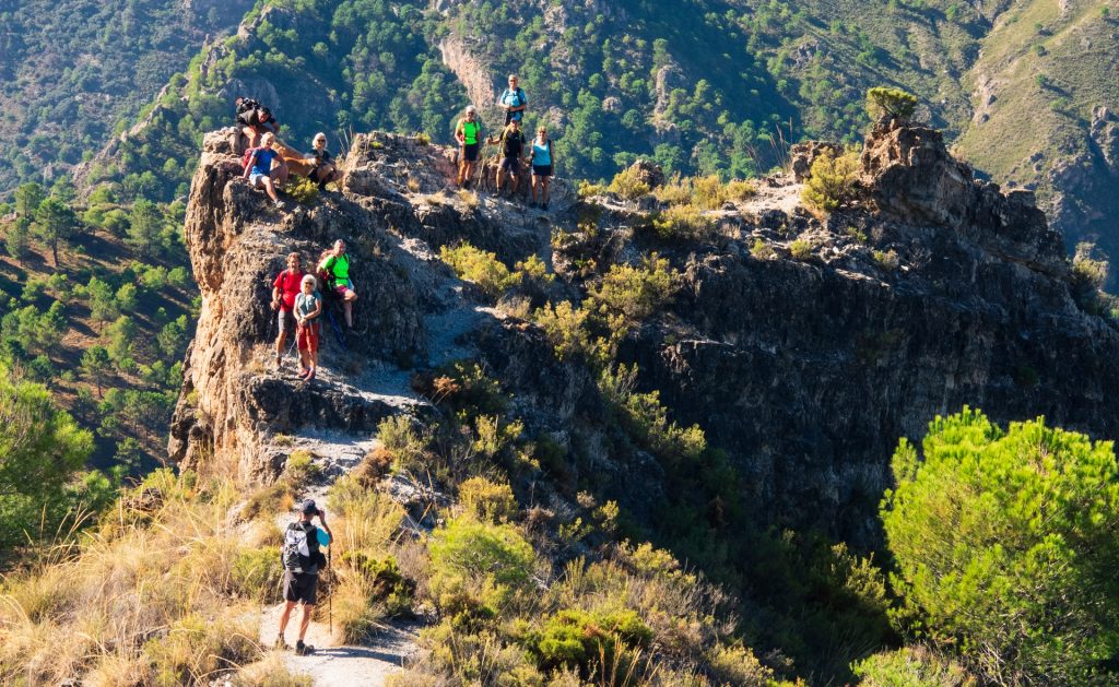 A rocky outcrop typical of the Sierra Almijara